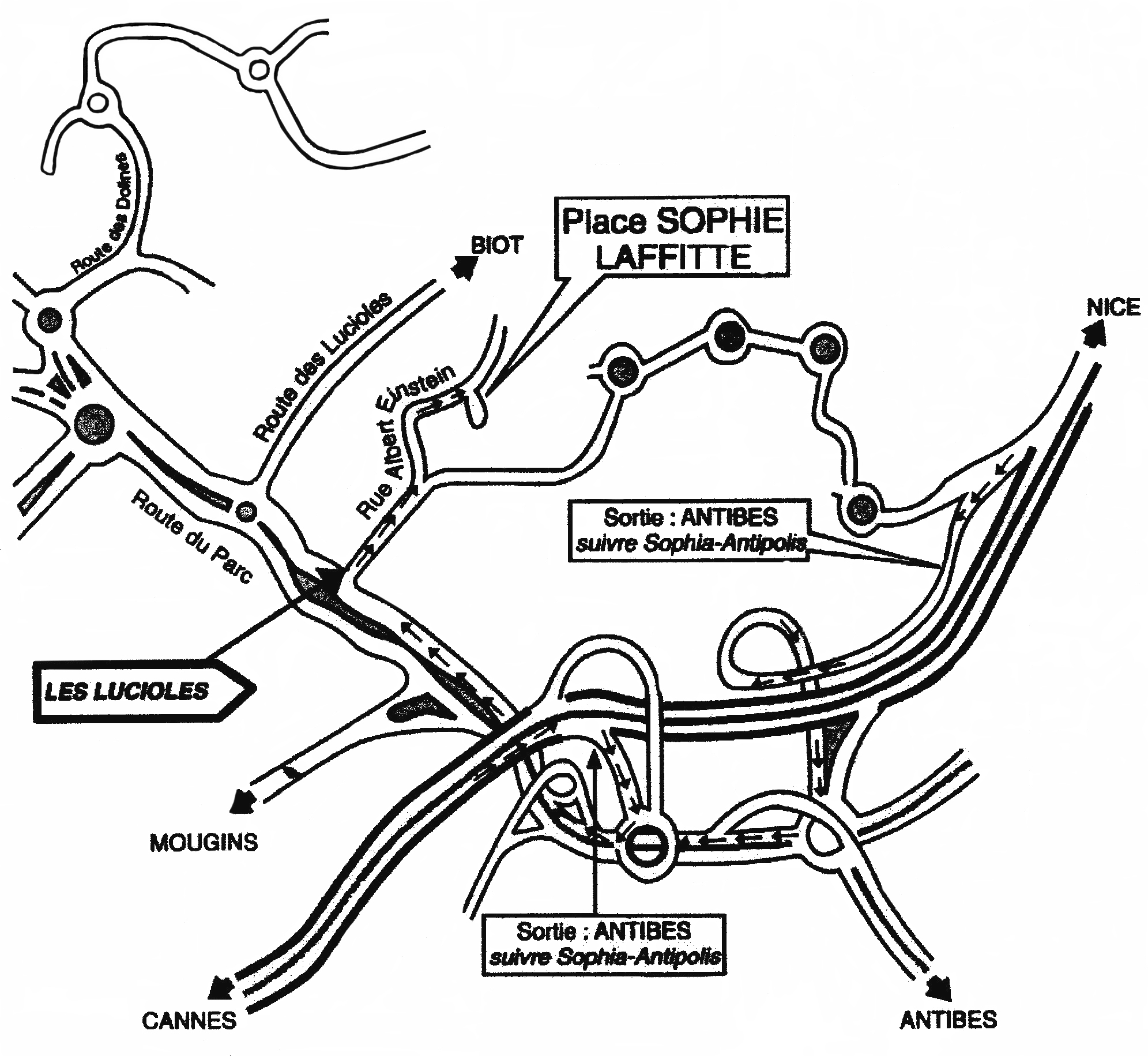 plan d'accès à la fête des jardins